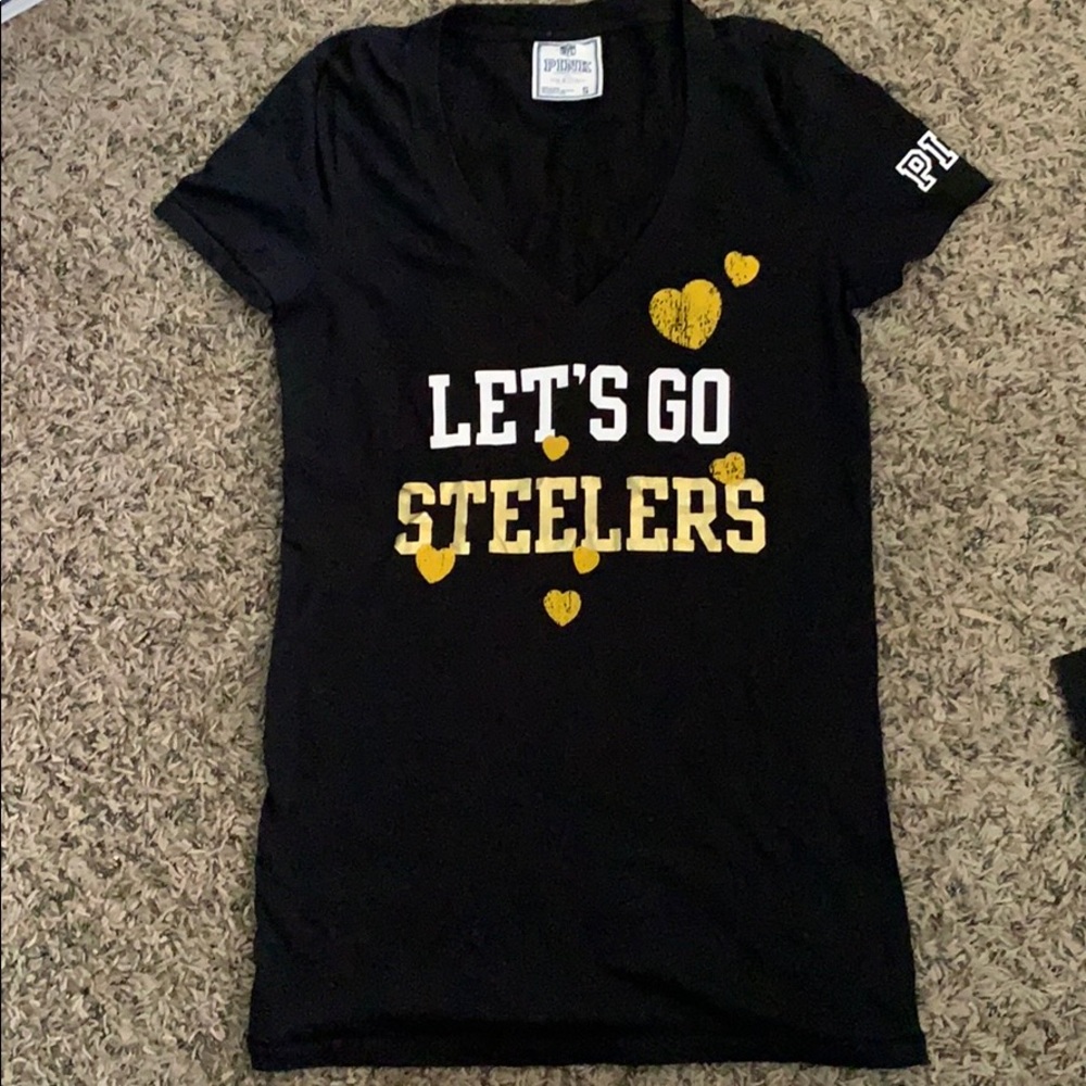 Pink Steelers Team T-shirt size S